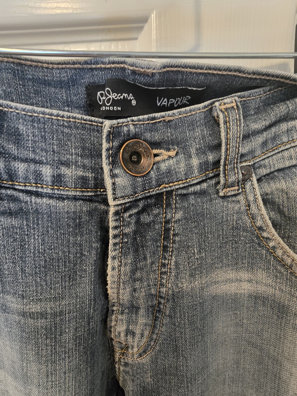 Pepe Jeans Slim Straight Grey Washed Men’s Jeans - Picture 5 of 8